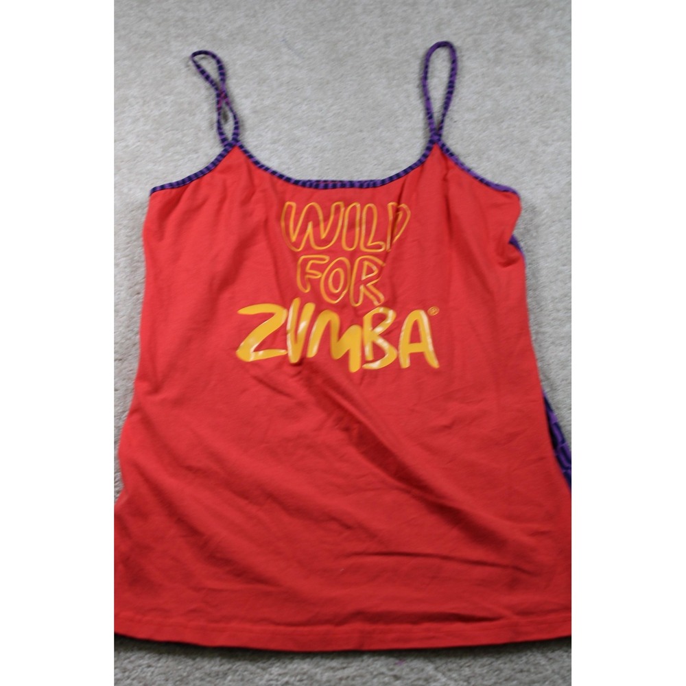 Zumba Shirt Womens 2XL‎ Red Purple Wild For Zumba Tank Top Workout Fitness Dance